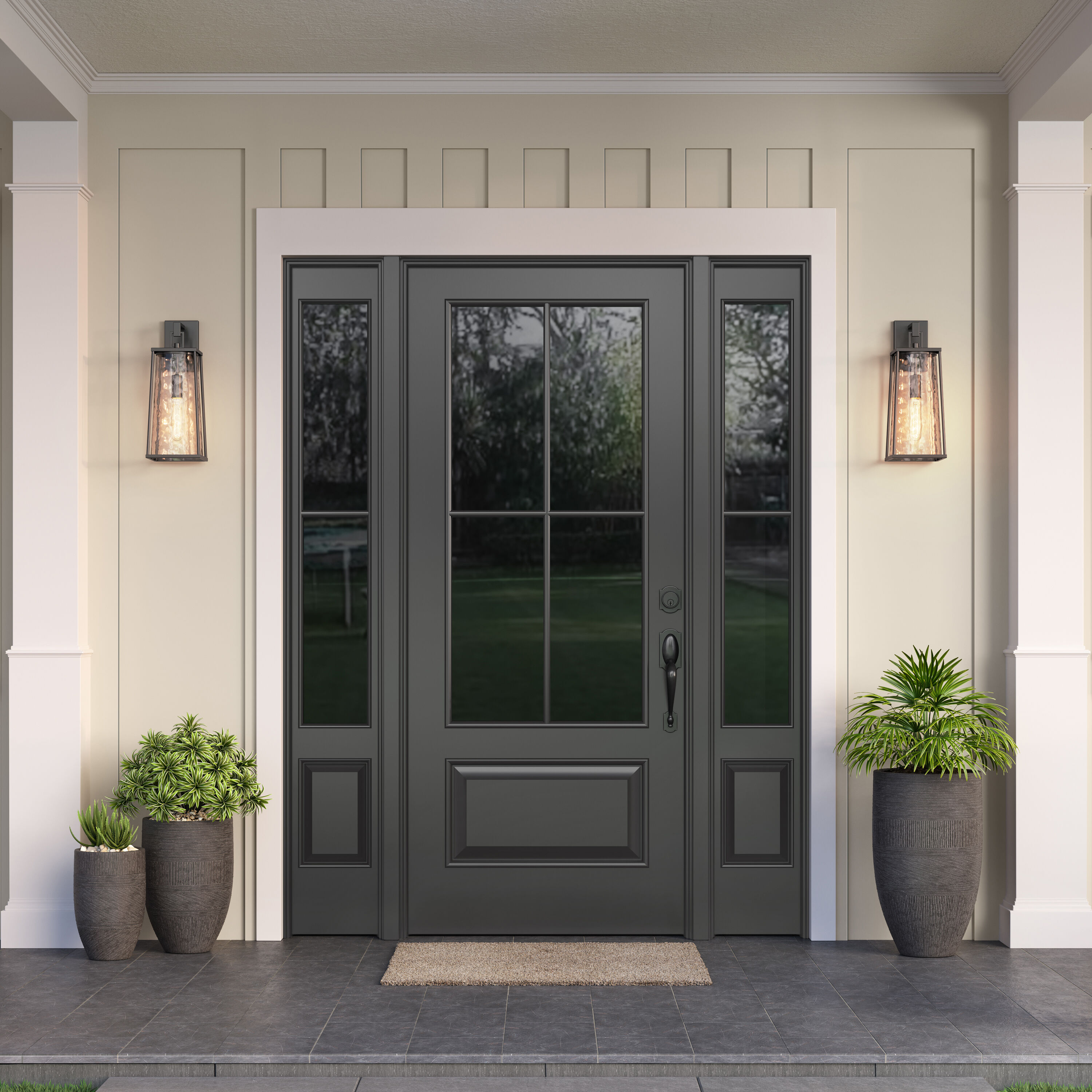 Dutton 1 Light 19.75 inch Powder Coated Black Outdoor Wall Sconce